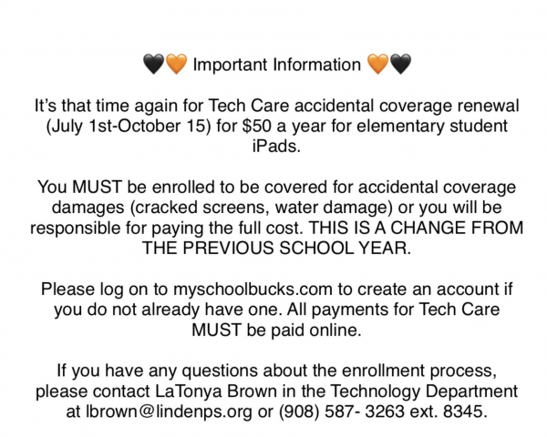 Tech Care information (iPad insurance)